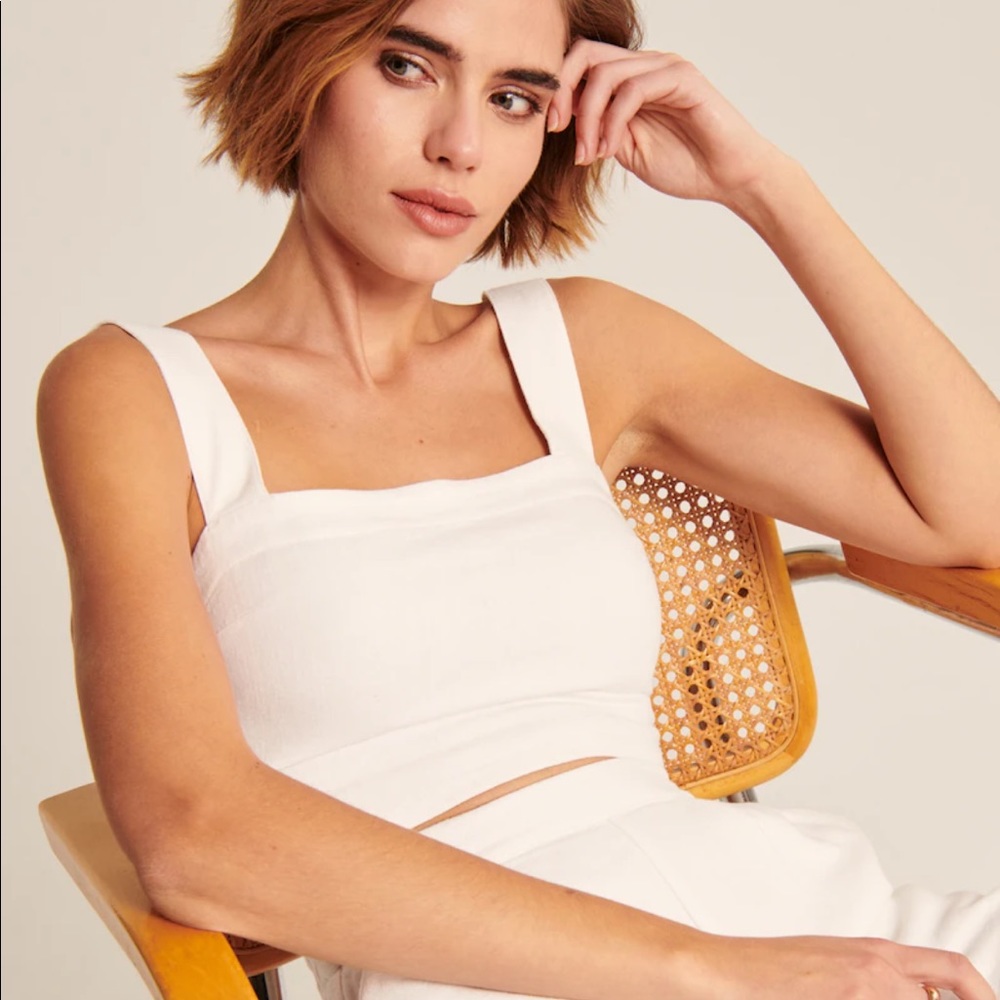 Abercrombie & fitch boat neck crop top. Small.